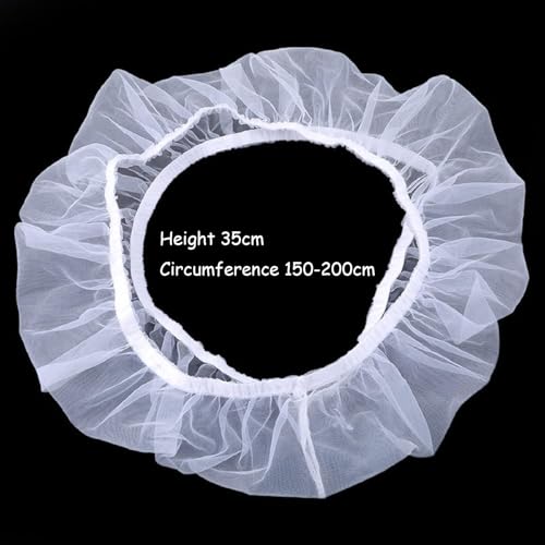 Bird Cage Net Cover Seed Catcher Skirt Stretchy Seed Catcher Ventilate Dustproof Cover (White)