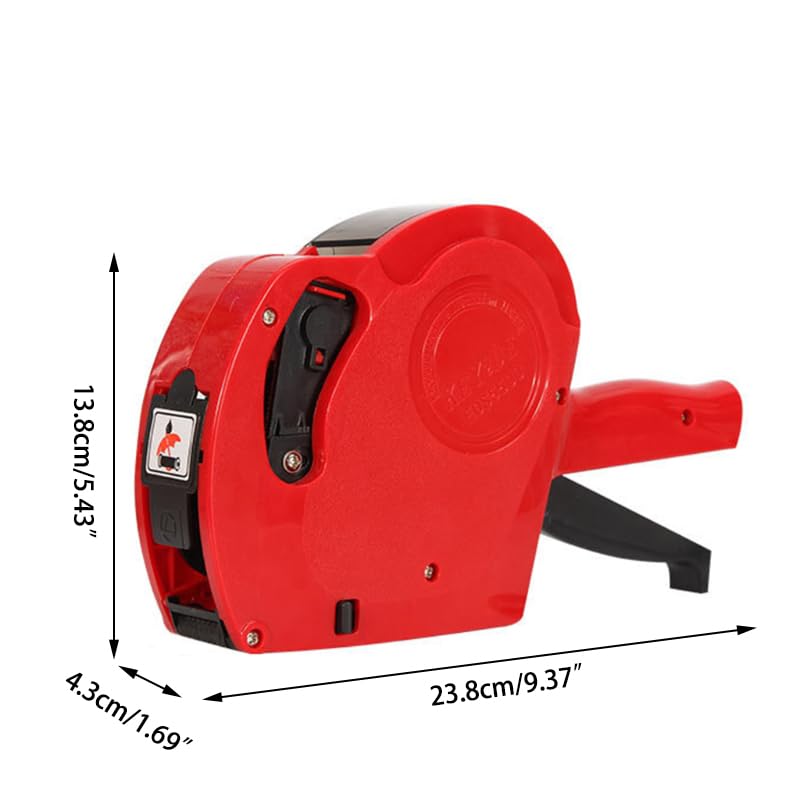 JAGTRADE Handheld Price Labelling Plastic 8 Digits Price 21 12mm Labels Machine Fits for Supermarket Shopping Mall