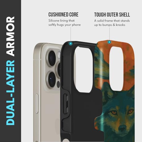 Image of MILLION CASES Back Cover Case for iPhone 14 Pro Scratch Resistant Anti-Slip Polycarbonate Shockproof Protective Durable Lupine Crystal Case for Men & Boys