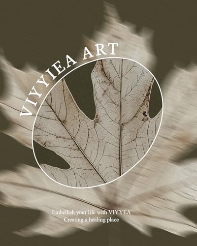 Image of VIYYIEA Vintage Gold Framed Wall Art for Living Room, Maple Leaf Canvas Prints Home Decor, Oil Painting Picture, Bedroom Wall Decor Gifts for Friends or Family -【Maple Leaf Specimen】-(24L x 16W)
