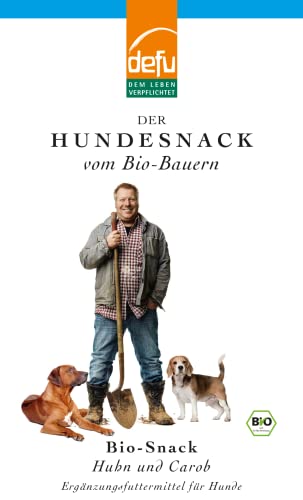 defu Hundesnack | 1 x 200 g | Bio Hundekekse Huhn & Carob | Premium Bio Leckerlis für Ihren Hund