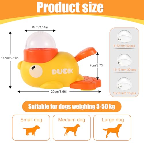 Entenform Intelligenzspielzeug - Slow Feeder Hund Katze, Hundespielzeug Intelligenz, Interaktives IQ-Training Spielzeug für Hunde, Reduziert Blähungen und Anti-Schlucken für Kleine und Mittelgroße
