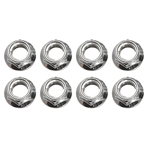Image of Tusk Flange Locking Lug Nut Kit 10mm x 1.25mm Thread Pitch (8-Pack) Chrome Compatible with Maverick RZR 800