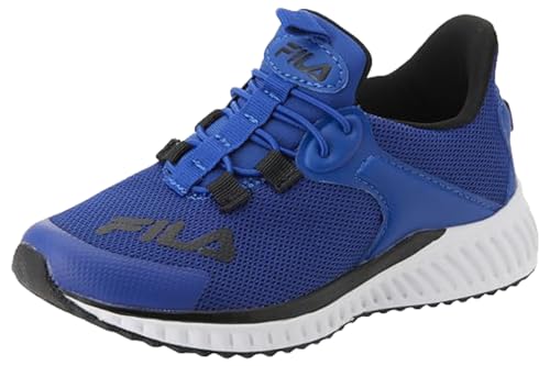 FILA Kid's Loreto Elastic Running Shoes, Blue, US 4