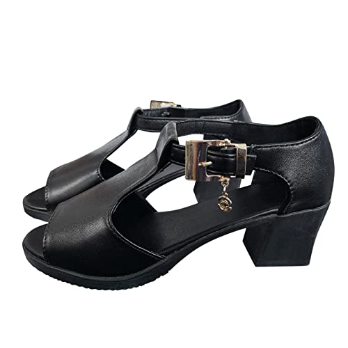 Sandales en cuir ajouré à talons hauts chic pour femme