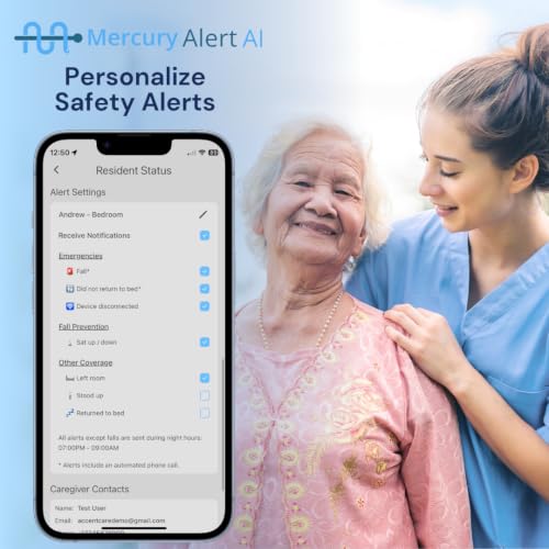 Image of Senior Fall Monitor | 24 /7 Passive Monitoring | Automated Alerts | Health & Safety Analytics | Subscription Required