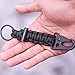 Bomber and Company Paracord Carabiner Survival Keychain Lanyard - Military Grade Type III 7 Strand 550 Lb Test Cord - Premium Survival Keychain Outdoor Gear - Black