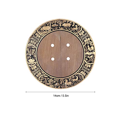 Tissting Furniture Handle Brass Double Door Chinese Style Retro Round Handles Cupboard Dressing Table Wardrobe Wine Cabinet Drawer Antique Knobs - Image 2