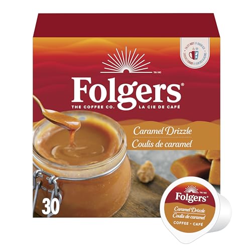 Folgers Caramel Drizzle Coffee K-Cup Pods, 30 K-Cups