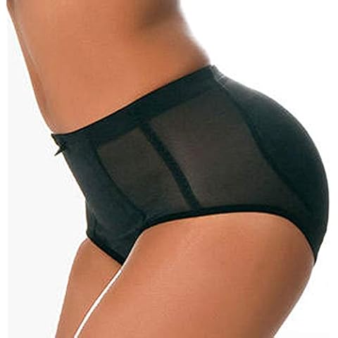 Push Up 100% Silicone Butt Pads Buttocks Enhancer Body Shaper Tummy Control Panty Set (S, Black) Cover