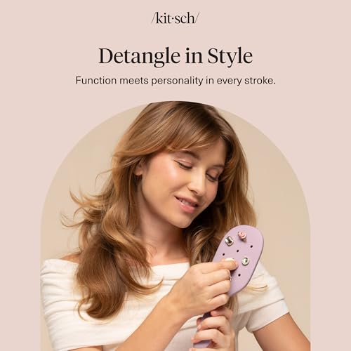 KitschPop™ Paddle Brush | Hair Brushes for Women – Soft Violet - image 9