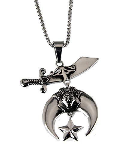 The Quiet Witness 4031842 Shriner Necklace Scimitar Moon Star Shrine Pendant Hospital Noble Fez Imperial