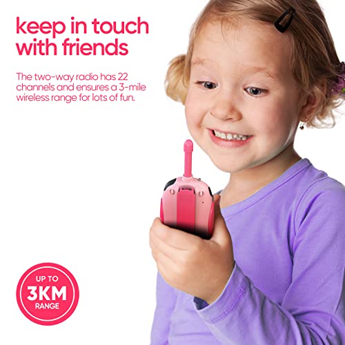 HPROMOT Walkie Talkies for Kids: 2 Pack Rechargeable Kids Walkie Talkies, 5 Miles Range 22 Channels 2 Way Radio Toy Kid Gifts for 3-12 Year Old Boy Girl Toddlers - Image 6