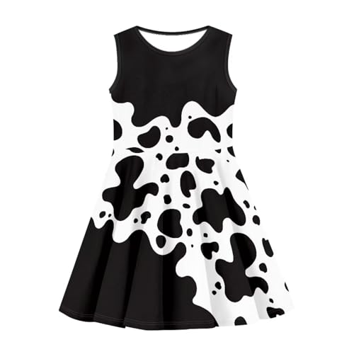 Sleeveless Dress for Girls Midi Length Dresses A-Line Skater Dresses,Size 6-16 Years4