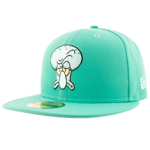 New Era Spongebob Squarepants Squidward 59Fifty Fitted Hat (US Numeric 7 7/8) Multicolor