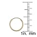 14k Yellow Gold Round Tube Endless Hoop Earrings (1x12 mm)