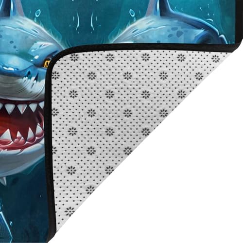Tapis requin lavable pour éviter les glissades dans le salon - 5