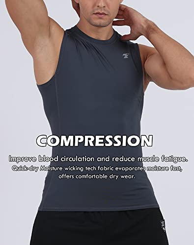 Benefits of Athletic Compression Shirts Over Regular Ones 2 TELALEO 5 Pack Men's Athletic Compression Shirts Sleeveless Workout Tank Top Sports Base Layer Running Basketball L