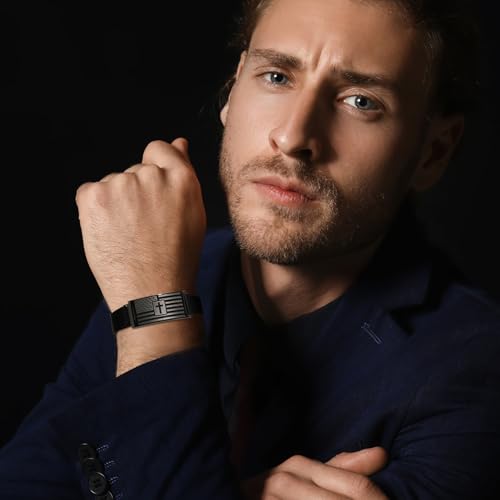 DouDiner American Flag/Flag Cross Bracelet for Men Boys,Stainless Steel Bible Verse Bracelet Jewelry Gifts for Men Boys Kid Husband Dad Son3