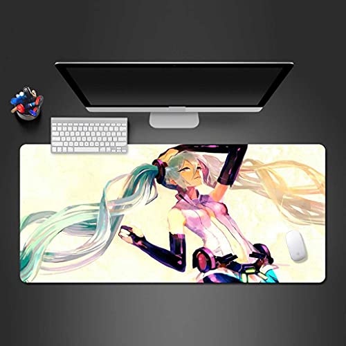 Tapis de souris bureau et maison grand format 900x400 mm décor design manga pour gamer