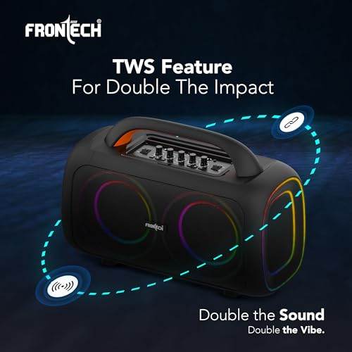 Image of FRONTECH Echo BOOM-242 Bluetooth Speaker | 70W | RGB Lighting | BT /FM /USB /TF /MIC | TWS | 1 Year Warranty (SW-0242)