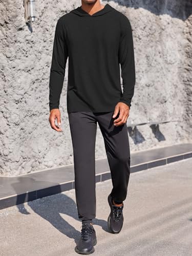 Gafeng Mens Workout Hoodie Long Sleeve Lightweight Gym Running Quick Dry Athletic Shirt with Hood4