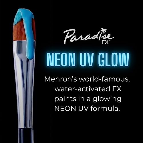 Image of Mehron Paradise FX UV Neon Glow - Celestial - Neon Blue /Light Blue UV 0.25 oz | Pro Water-Activated Shimmer Paint for Raves, Costumes, SFX, Halloween, Stage, Screen, Theater & Cosplay