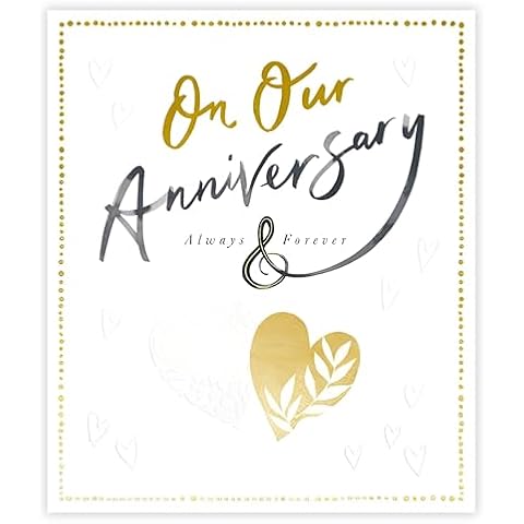 Contemporary Love Heart Anniversary Card Cover