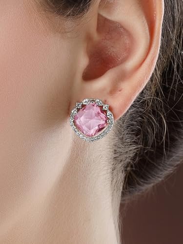 Image of Karatcart Women Green American Diamond Stud Earrings