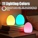Harmobub Baby Night Light, Silicone Egg Light for Kids, Portable Touch Night Lamp with 11 Colors Changing, Nursery Night Light for Breastfeeding, BPA Free, Eye Caring, Soft