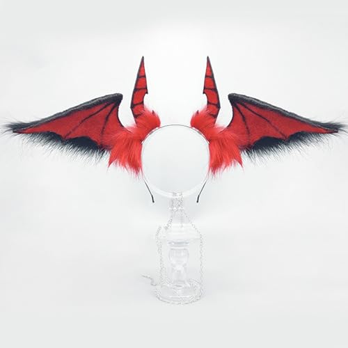 Serre-tête diable en fourrure douce de qualité supérieure