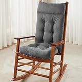 WEOAVRY Rocking Chair Cushions Outdoor & Indoor, Patio Glide Porch Outdoor Rocking Chair Cushions Set of 2 with Ties, Seat & Back Cushion for Rocker