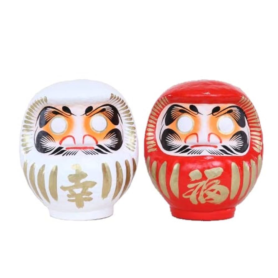 招福だるま 2個セット 紅白 招福だるま 2個セット 紅白