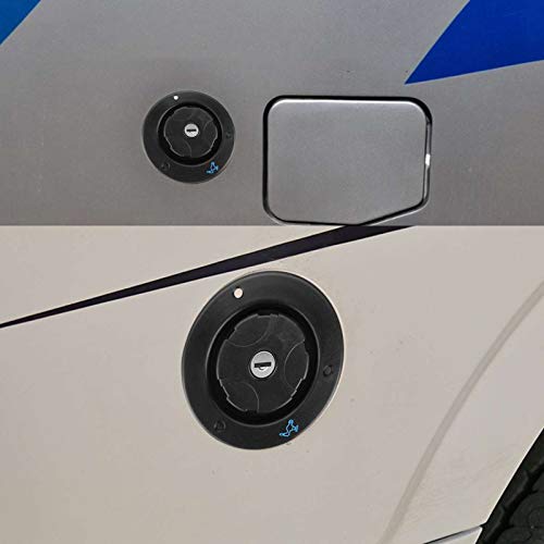 Image of Freshwater Inlet Lockable Water Filler with 2 Keys, Black Plastic, Leakproof for RV Motorhome