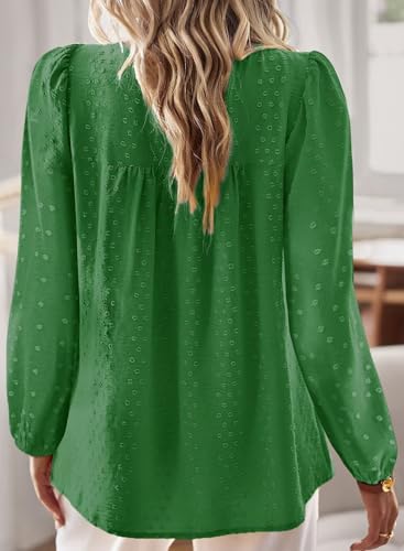 Image of Falechay Womens Tops Flowy Boho Dressy Casual Lace Cute Long Sleeve Shirts