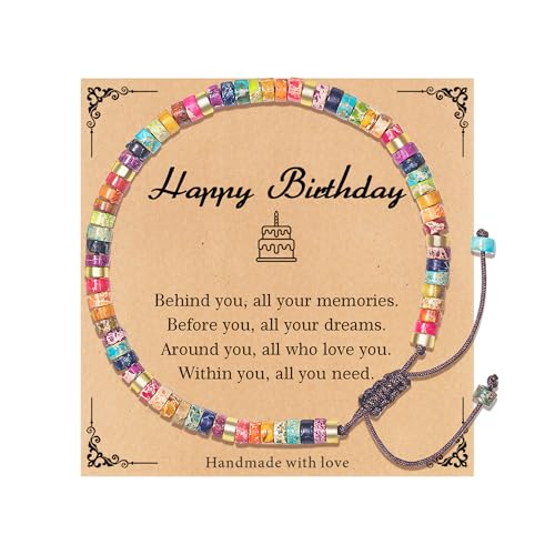 TAGOMEI Unique Birthday Gifts for Women Bestie Friendship Bracelets Natural Stone Beaded Bracelets for Women