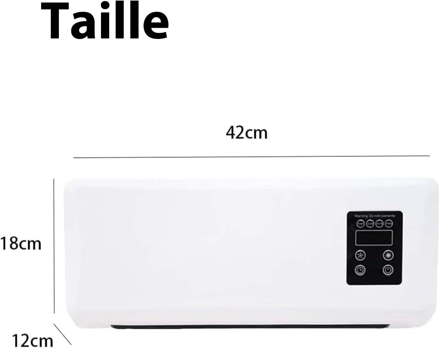 Ventilateur Mural sans Evacuation -Ventilateur Portable avec Minuterie 8H, PriseUE (1)