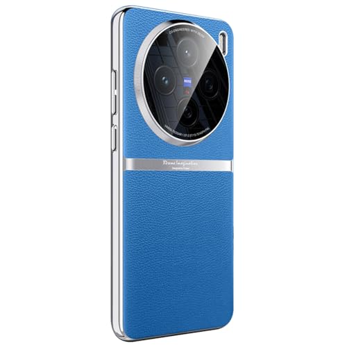 Image of for vivo X200 5G Case PU Leather + Acrylic + PC Shockproof Phone Cover - Blue