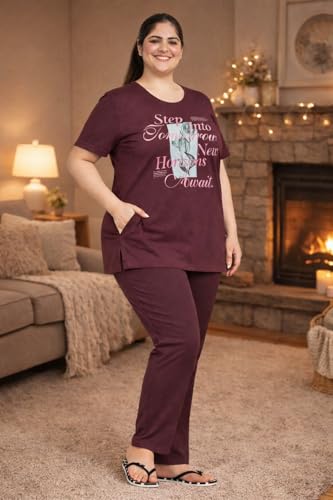 Image of In Love Women's Plus Size Longline T-Shirt with Side Pocket, 3 /4 Sleeve, Crew Neck