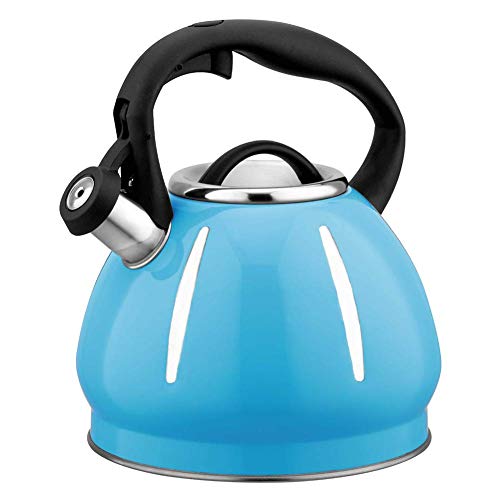 Pfeifkessel, Edelstahl 304 in Lebensmittelqualität, kreative Form, Verbrühschutz, verdickter 3-Lagen-Verbundboden, geeignet für alle