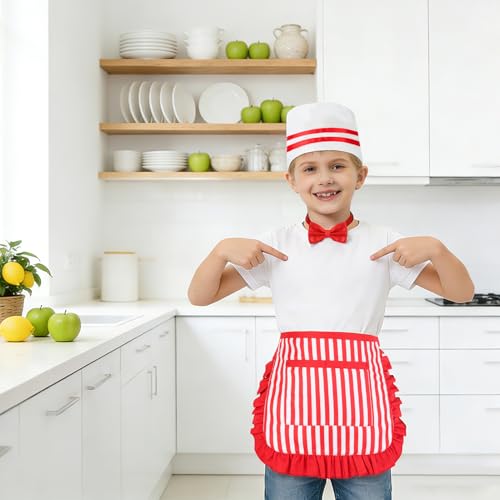 3 piezas disfraz camarero años 50 para niño miniatura 5