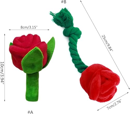 Juguete Peluche Interactivo en Forma de Rosa para Perros y Gatos miniatura 2