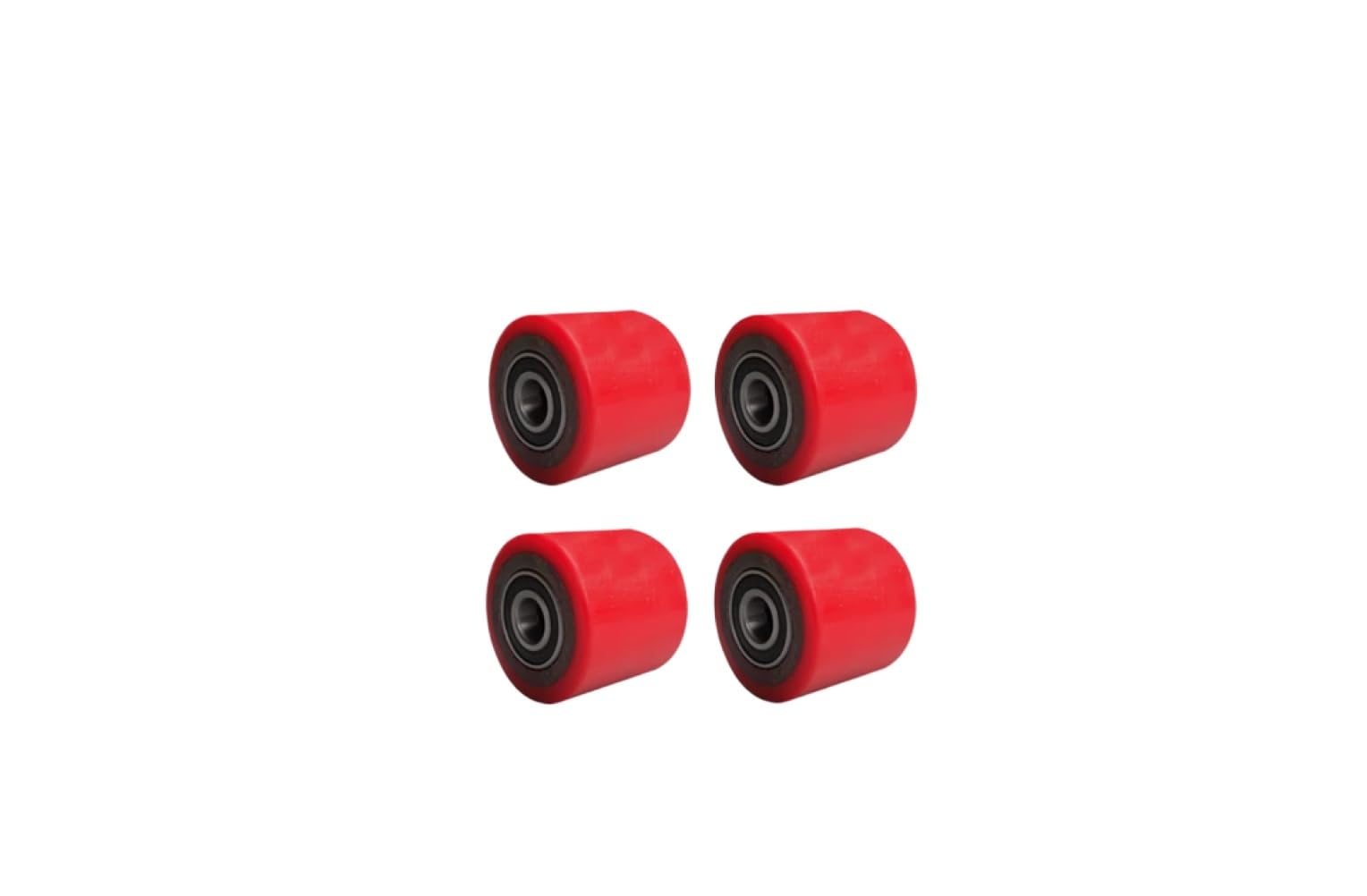 Set di 4 ruote idrauliche per pallet per carrello elevatore, 80x60 mm, compatibili con transpallet manuali