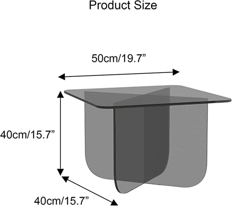 Amazon｜スクエアアクリルサイドテーブルエンドテーブル透明アクリル