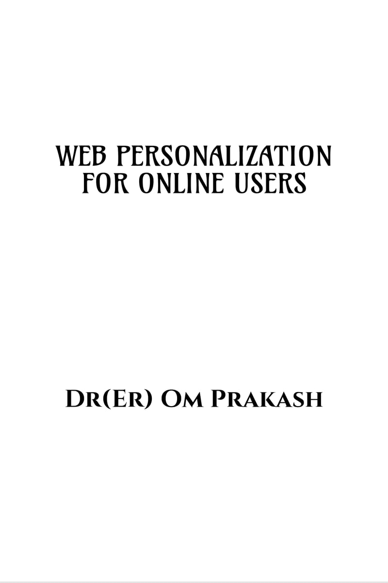 WEB PERSONALIZATION FOR ONLINE USERS