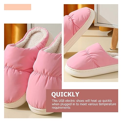 Calentador de pies BESPORTBLE USB para invierno rosa miniatura 3