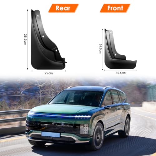 Image of Mud Flaps Splash Guards for 2026 Hyundai IONIQ 9, Durable ABS Mud Guards, Protects Against Mud, Rocks, and Debris, 2026 Hyundai IONIQ 9 Accessories (4PCS)