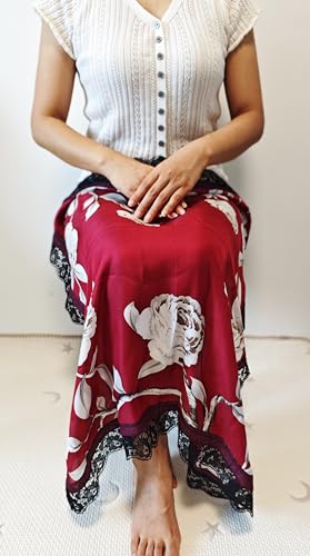 Fight Club Women's Church Lap Scarf, 30 Inch Silk Feel Cover with Lace Trim, Handkerchief for Church and Office2