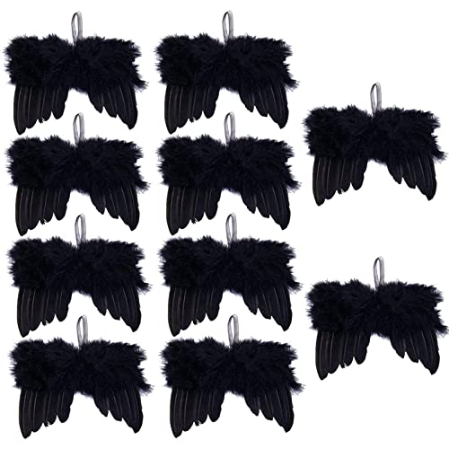 ToBeIT 10 pezzi Ali d'angelo di Natale, Bianche