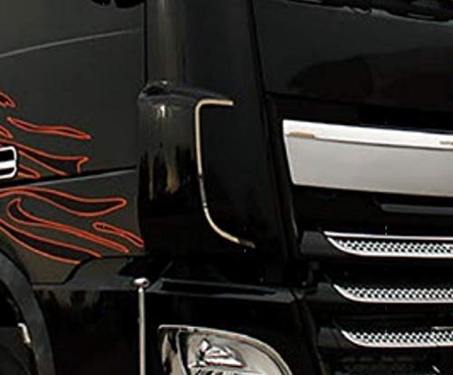 24/7Auto 2x front grill dash air vents frames stainless steel for new DAF XF106 trucks